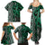 Maori Taniko Patterns Family Matching Summer Maxi Dress and Hawaiian Shirt Pounamu Patiki Motifs Mix Whakairo Ngaru