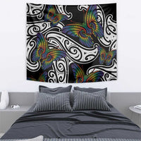 Aotearoa Takatapui Pride Tapestry Rainbow Butterfly - Free To Love LT7 - Polynesian Pride