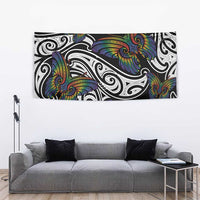Aotearoa Takatapui Pride Tapestry Rainbow Butterfly - Free To Love LT7 - Polynesian Pride