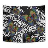 Aotearoa Takatapui Pride Tapestry Rainbow Butterfly - Free To Love LT7 - Polynesian Pride