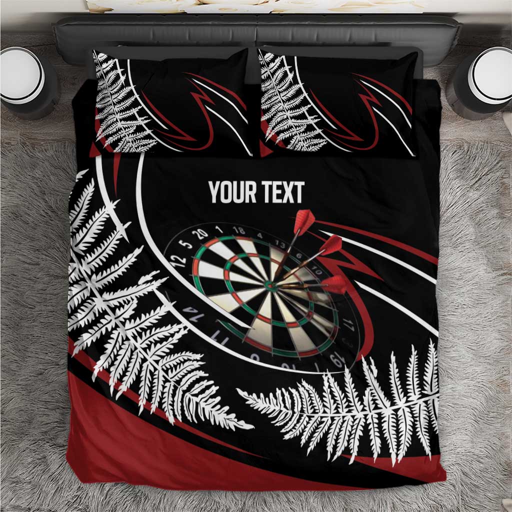 New Zealand Darts Personalised Bedding Set Silver Fern Dynamic LT7 Red - Polynesian Pride