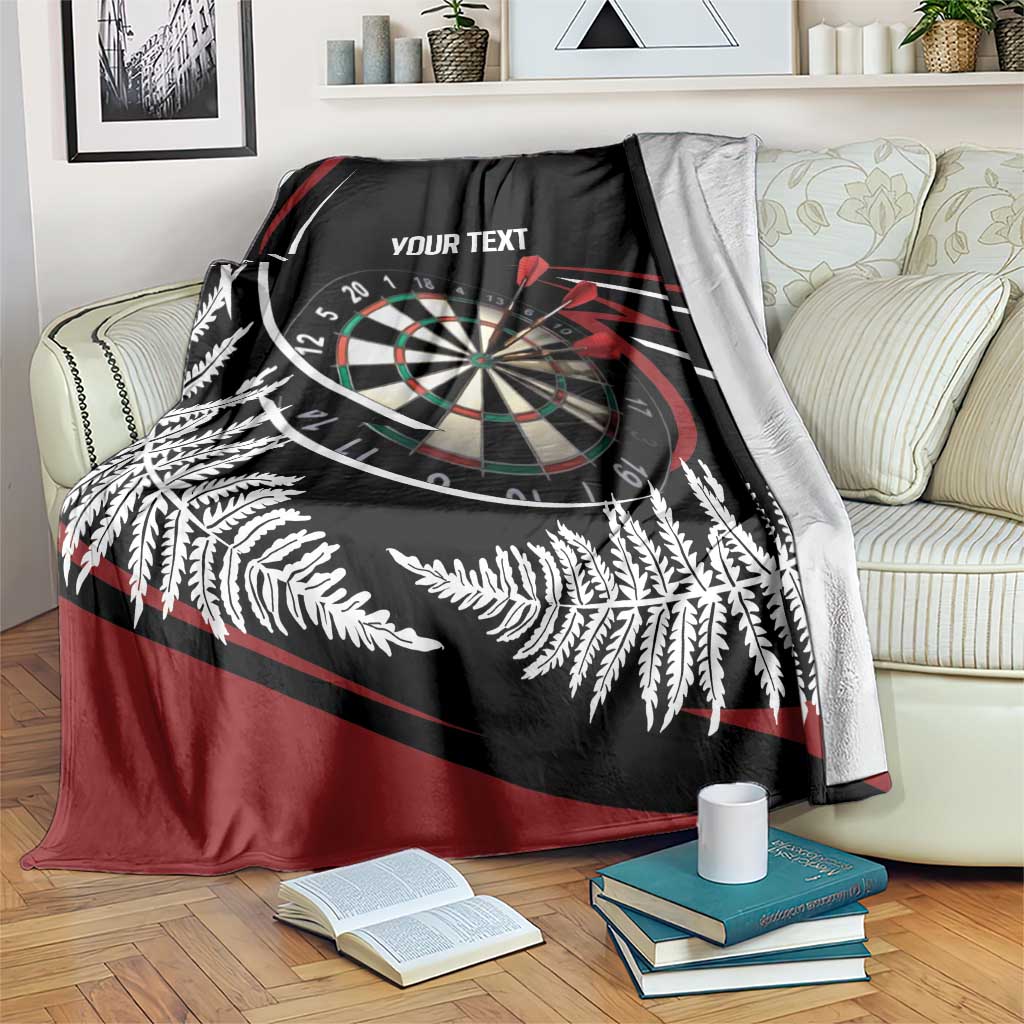 New Zealand Darts Personalised Blanket Silver Fern Dynamic LT7 Red - Polynesian Pride