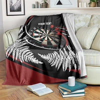 New Zealand Darts Personalised Blanket Silver Fern Dynamic LT7 Red - Polynesian Pride