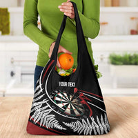 New Zealand Darts Personalised Grocery Bag Silver Fern Dynamic LT7 - Polynesian Pride