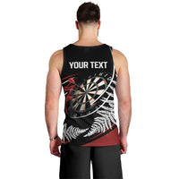 New Zealand Darts Personalised Men Tank Top Silver Fern Dynamic LT7 - Polynesian Pride