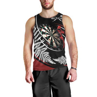 New Zealand Darts Personalised Men Tank Top Silver Fern Dynamic LT7 - Polynesian Pride