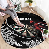 New Zealand Darts Personalised Round Carpet Silver Fern Dynamic LT7 - Polynesian Pride