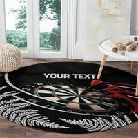 New Zealand Darts Personalised Round Carpet Silver Fern Dynamic LT7 - Polynesian Pride