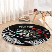 New Zealand Darts Personalised Round Carpet Silver Fern Dynamic LT7 - Polynesian Pride