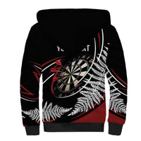 New Zealand Darts Personalised Sherpa Hoodie Silver Fern Dynamic LT7 - Polynesian Pride