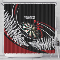 New Zealand Darts Personalised Shower Curtain Silver Fern Dynamic LT7 - Polynesian Pride