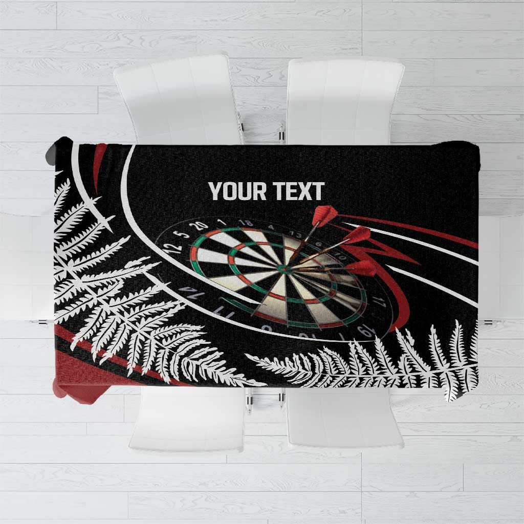 New Zealand Darts Personalised Tablecloth Silver Fern Dynamic LT7 Red - Polynesian Pride