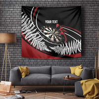 New Zealand Darts Personalised Tapestry Silver Fern Dynamic LT7 Red - Polynesian Pride