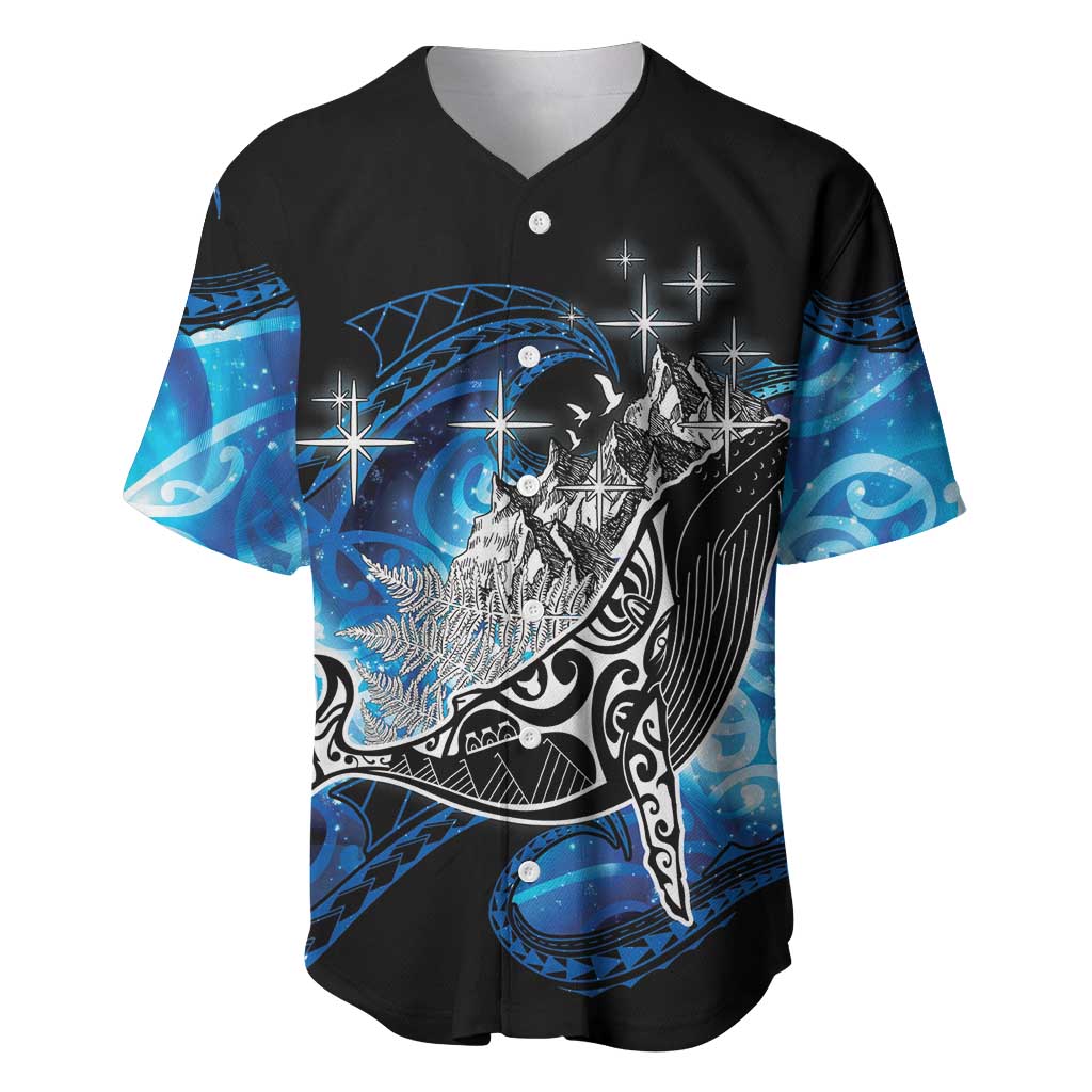 Maori Matariki Te Araroa Paikea Starry Baseball Jersey Tangaroa Whakatauki LT7 Black - Polynesian Pride