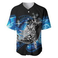 Maori Matariki Te Araroa Paikea Starry Baseball Jersey Tangaroa Whakatauki LT7 Black - Polynesian Pride