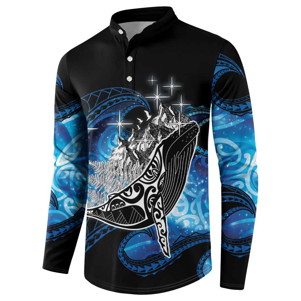 Maori Matariki Te Araroa Paikea Starry Button Sweatshirt Tangaroa Whakatauki LT7 - Polynesian Pride