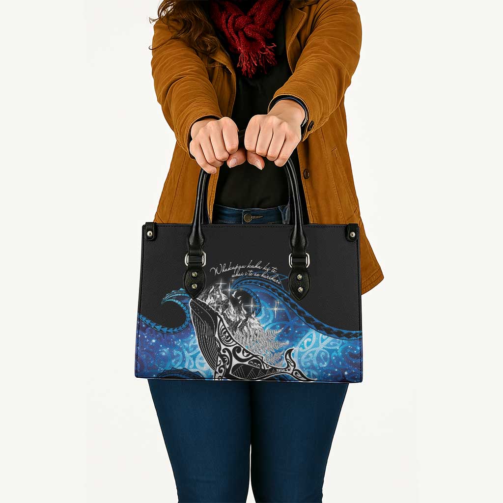 Maori Matariki Te Araroa Paikea Starry Leather Bag Tangaroa Whakatauki LT7 - Polynesian Pride