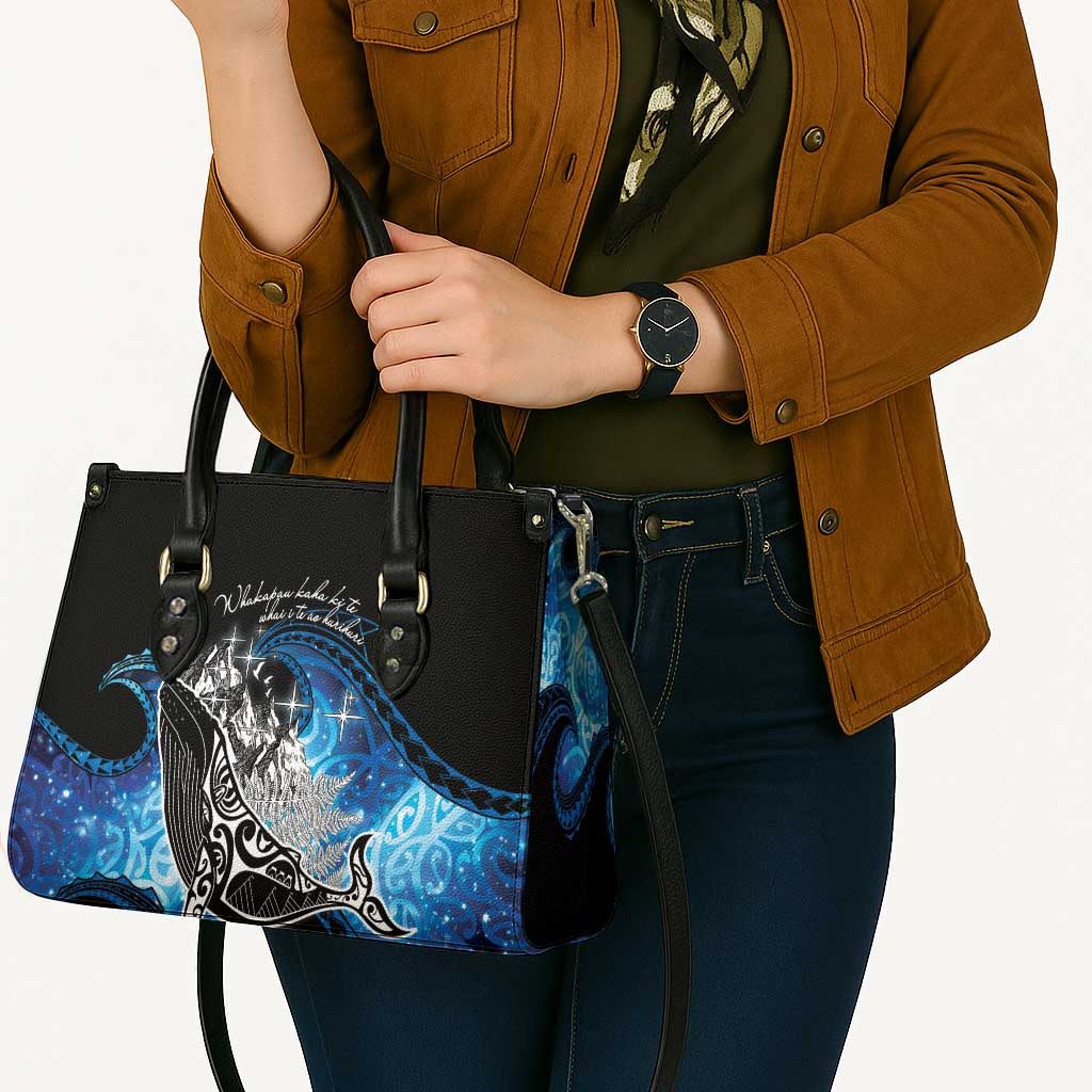 Maori Matariki Te Araroa Paikea Starry Leather Bag Tangaroa Whakatauki LT7 - Polynesian Pride