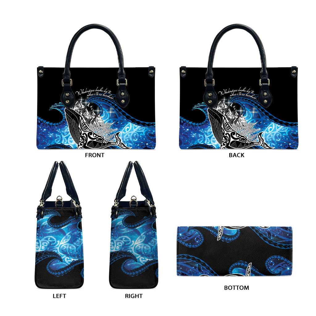 Maori Matariki Te Araroa Paikea Starry Leather Bag Tangaroa Whakatauki LT7 - Polynesian Pride