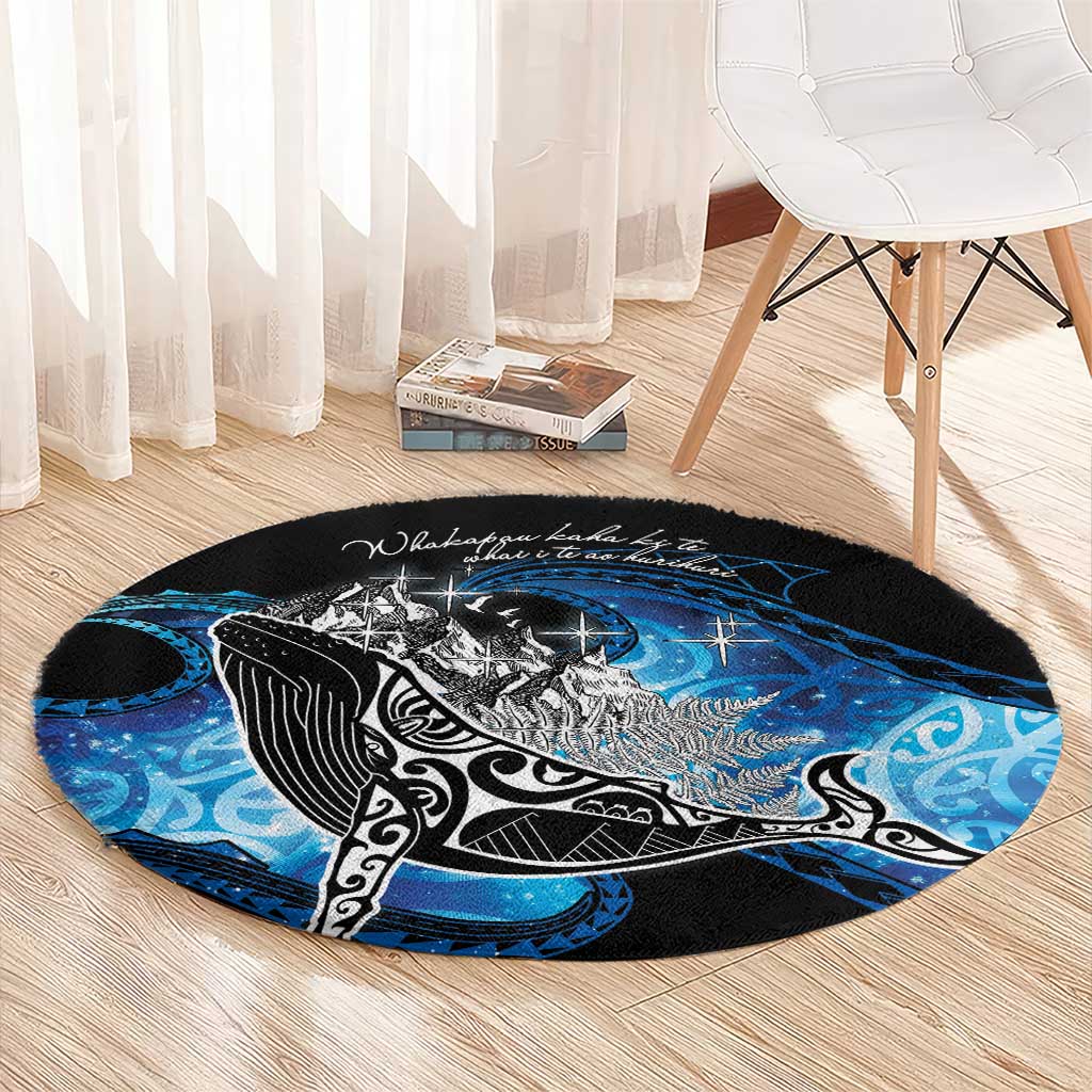 Maori Matariki Te Araroa Paikea Starry Round Carpet Tangaroa Whakatauki LT7 - Polynesian Pride