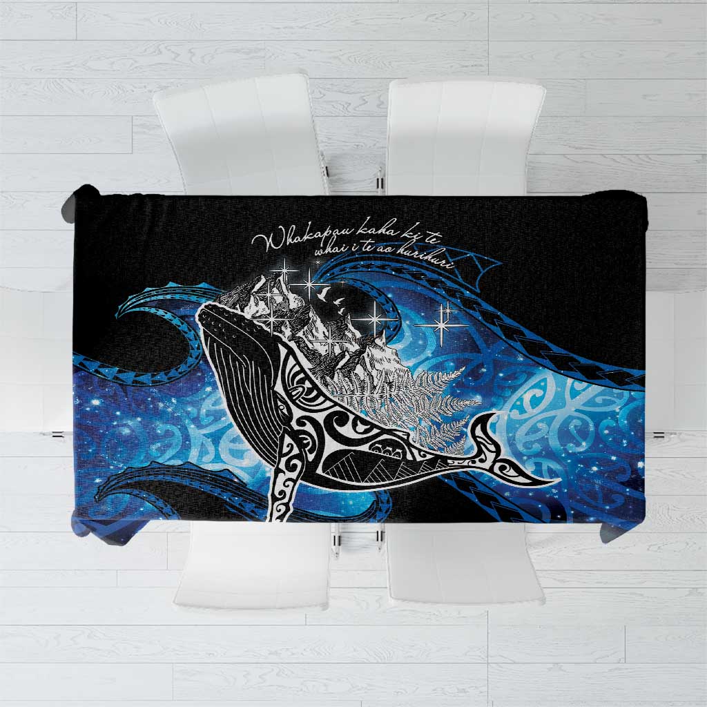 Maori Matariki Te Araroa Paikea Starry Tablecloth Tangaroa Whakatauki LT7 Black - Polynesian Pride