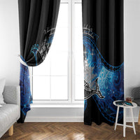 Maori Matariki Te Araroa Paikea Starry Window Curtain Tangaroa Whakatauki LT7 - Polynesian Pride