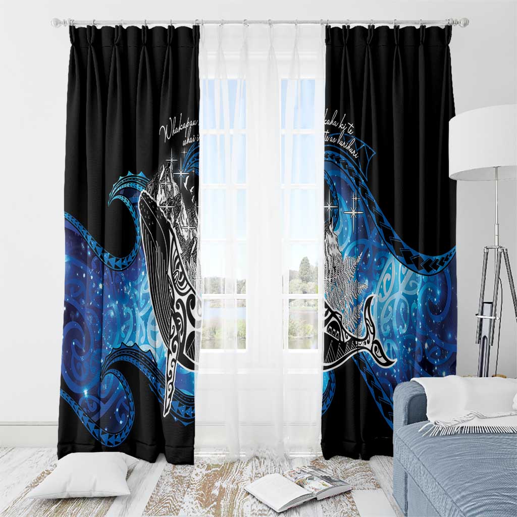 Maori Matariki Te Araroa Paikea Starry Window Curtain Tangaroa Whakatauki LT7 - Polynesian Pride