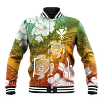 Kanaka Maoli Hawaii Flag Day Baseball Jacket Vibrant Frangipani LT7 Unisex Colorful - Polynesian Pride