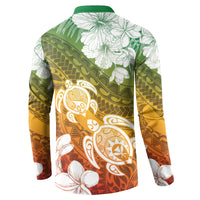 Kanaka Maoli Hawaii Flag Day Button Sweatshirt Vibrant Frangipani LT7 - Polynesian Pride