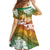 Kanaka Maoli Hawaii Flag Day Family Matching Off The Shoulder Long Sleeve Dress and Hawaiian Shirt Vibrant Frangipani