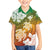 Kanaka Maoli Hawaii Flag Day Family Matching Off The Shoulder Long Sleeve Dress and Hawaiian Shirt Vibrant Frangipani