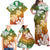 Kanaka Maoli Hawaii Flag Day Family Matching Off Shoulder Maxi Dress and Hawaiian Shirt Vibrant Frangipani