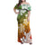 Kanaka Maoli Hawaii Flag Day Family Matching Off Shoulder Maxi Dress and Hawaiian Shirt Vibrant Frangipani