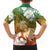 Kanaka Maoli Hawaii Flag Day Family Matching Short Sleeve Bodycon Dress and Hawaiian Shirt Vibrant Frangipani