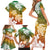 Kanaka Maoli Hawaii Flag Day Family Matching Short Sleeve Bodycon Dress and Hawaiian Shirt Vibrant Frangipani