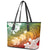 Kanaka Maoli Hawaii Flag Day Leather Tote Bag Vibrant Frangipani