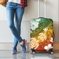 Kanaka Maoli Hawaii Flag Day Luggage Cover Vibrant Frangipani LT7 - Polynesian Pride