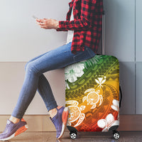 Kanaka Maoli Hawaii Flag Day Luggage Cover Vibrant Frangipani LT7 - Polynesian Pride