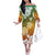 Kanaka Maoli Hawaii Flag Day Off The Shoulder Long Sleeve Dress Vibrant Frangipani