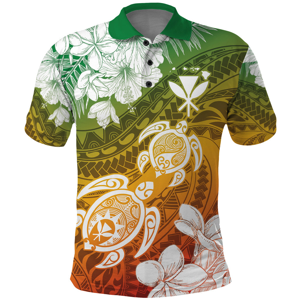 Kanaka Maoli Hawaii Flag Day Polo Shirt Vibrant Frangipani LT7 Colorful - Polynesian Pride