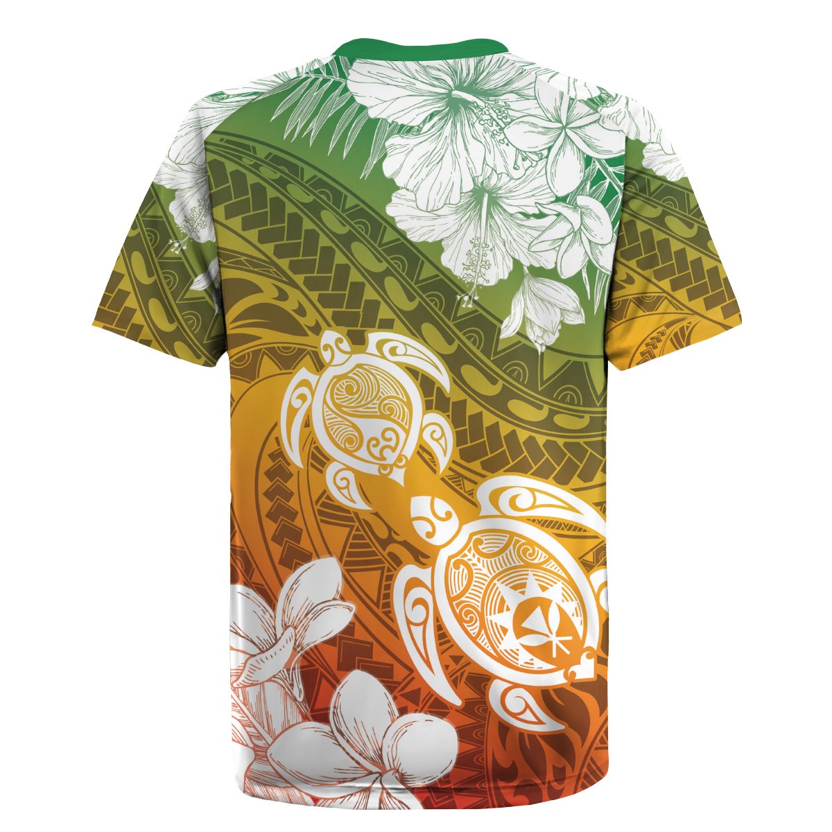 Kanaka Maoli Hawaii Flag Day Rugby Jersey Vibrant Frangipani LT7 - Polynesian Pride