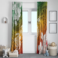 Kanaka Maoli Hawaii Flag Day Window Curtain Vibrant Frangipani LT7 - Polynesian Pride