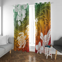 Kanaka Maoli Hawaii Flag Day Window Curtain Vibrant Frangipani LT7 With Grommets Colorful - Polynesian Pride