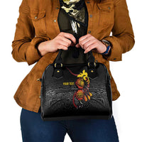 Personalized Papua New Guinea Milne Bay Shoulder Handbag Bagi Necklace Mix Lime Pot Grunge LT7 - Polynesian Pride