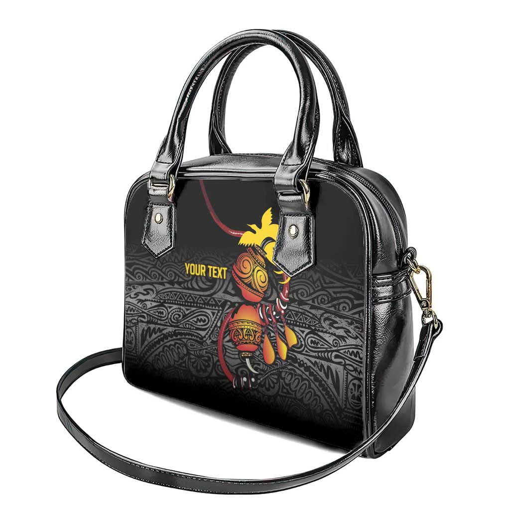 Personalized Papua New Guinea Milne Bay Shoulder Handbag Bagi Necklace Mix Lime Pot Grunge LT7 - Polynesian Pride