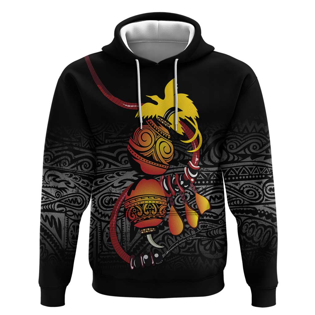 Personalized Papua New Guinea Milne Bay Zip Hoodie Bagi Necklace Mix Lime Pot Grunge LT7 Pullover Hoodie Black - Polynesian Pride