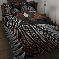 Aotearoa Maori - Australia Indigenous Quilt Bed Set Koiri Whakairo Mix Aboriginal Art LT7 Brown - Polynesian Pride