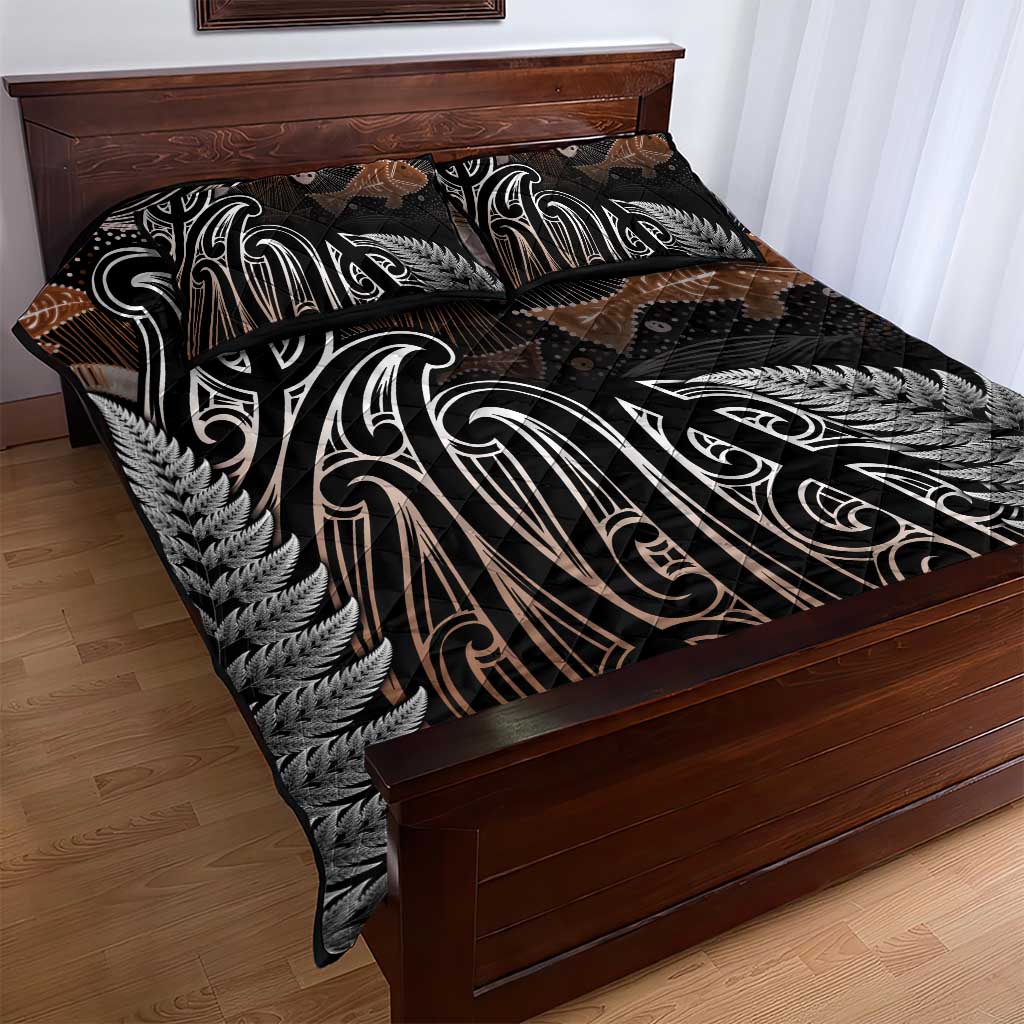 Aotearoa Maori - Australia Indigenous Quilt Bed Set Koiri Whakairo Mix Aboriginal Art LT7 - Polynesian Pride