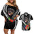 Personalised Polynesian Dog Couples Matching Off Shoulder Short Dress and Hawaiian Shirt Rottweiler With Polynesia Pattern Curve Style LT7 Black - Polynesian Pride