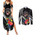 Personalised Polynesian Dog Couples Matching Summer Maxi Dress and Long Sleeve Button Shirts Rottweiler With Polynesia Pattern Curve Style LT7 Black - Polynesian Pride